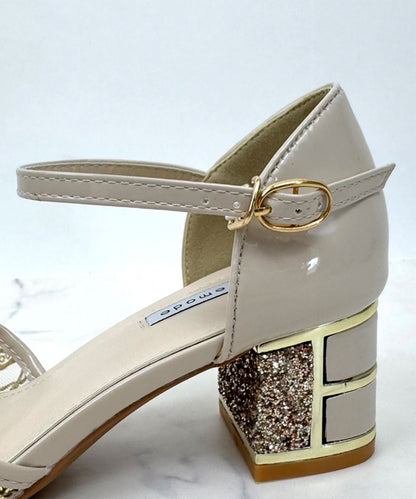 スパングルコール刺繍パンプス/3431