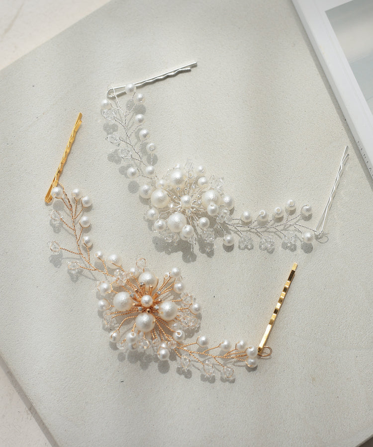 花デザインコットンパールヘッドドレス/RT55001