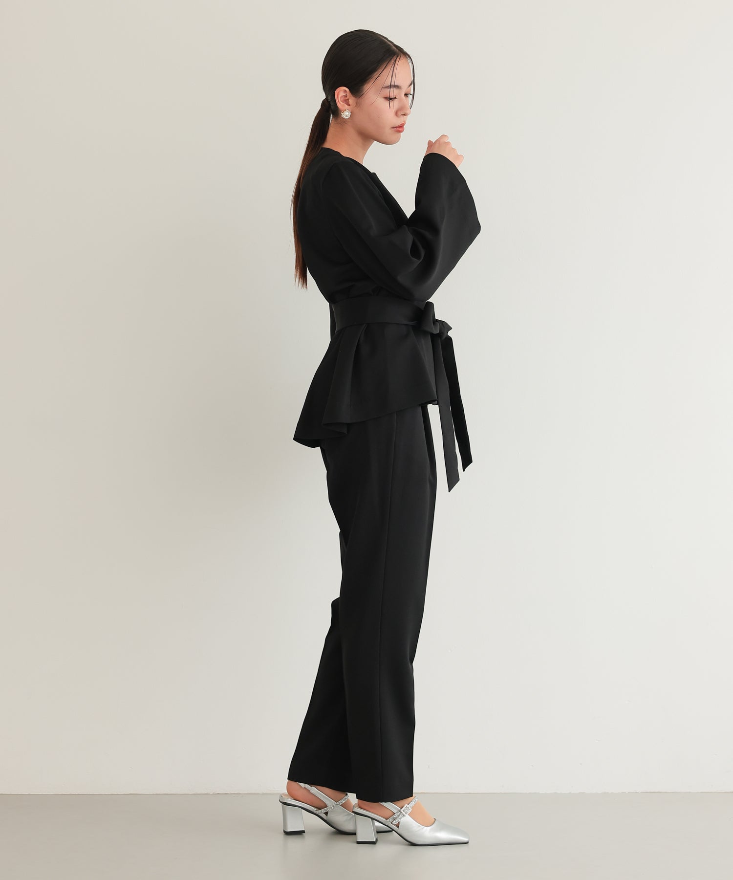 リボンペプラムセットアップスーツ/22125605