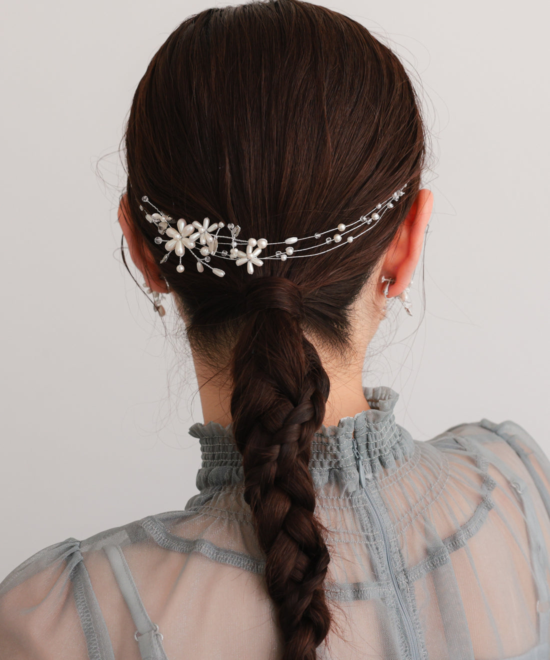 ドレスアクセサリー フラワーモチーフパールヘッドドレス/HDT42009