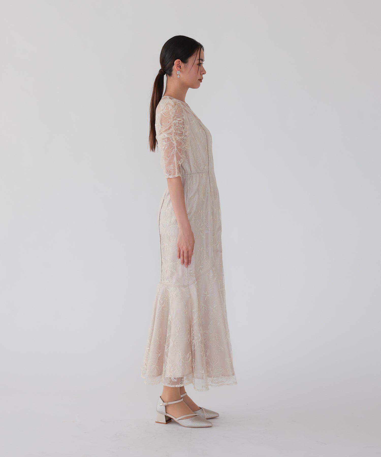 ベージュ/164cm/Mサイズ着用