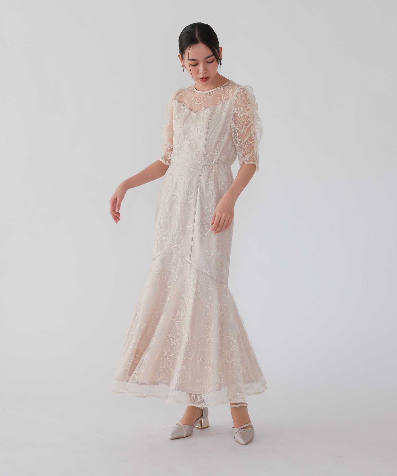 ベージュ/164cm/Mサイズ着用