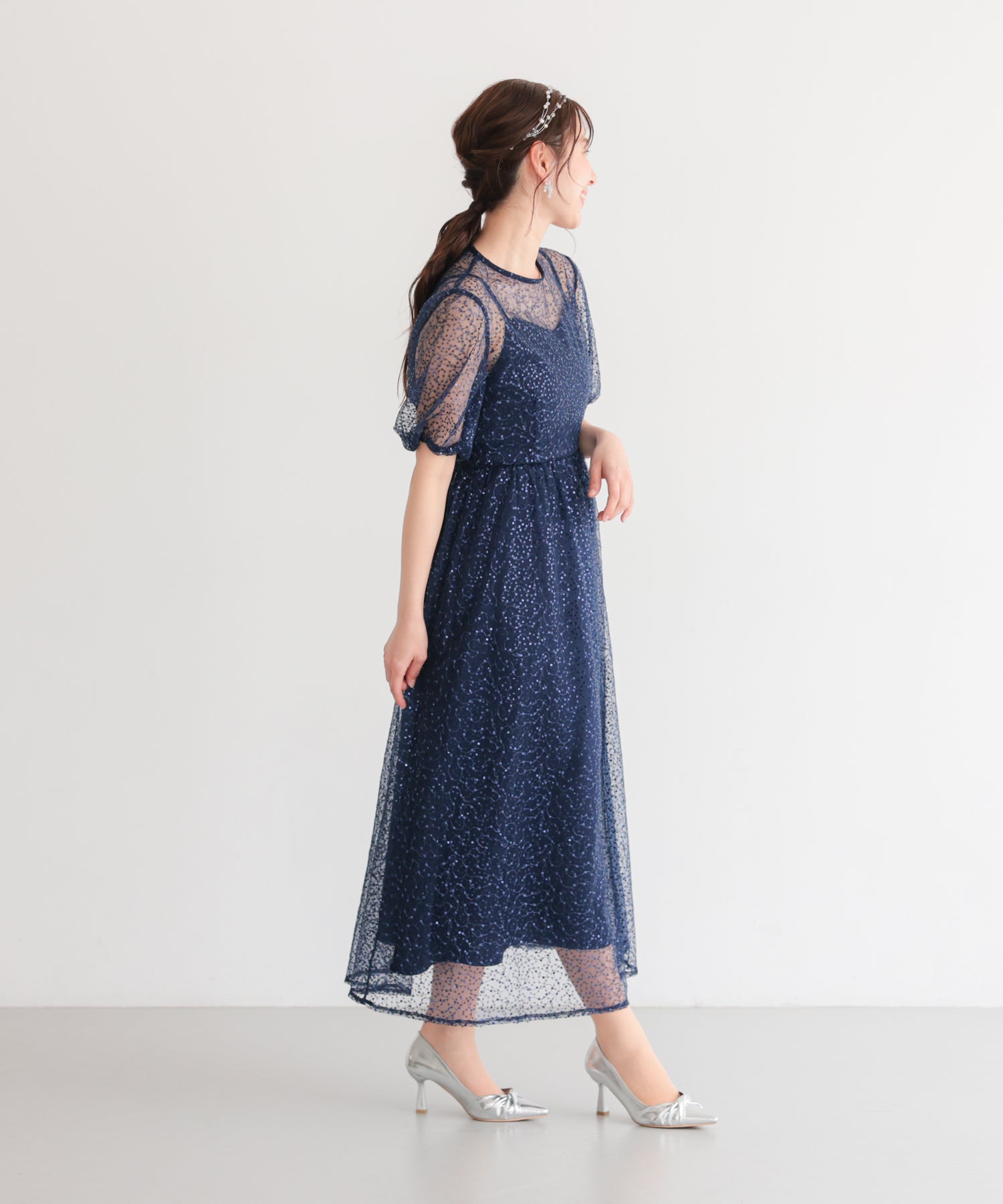 結婚式・お呼ばれドレス｜シアースパンコールロングドレス/22326288