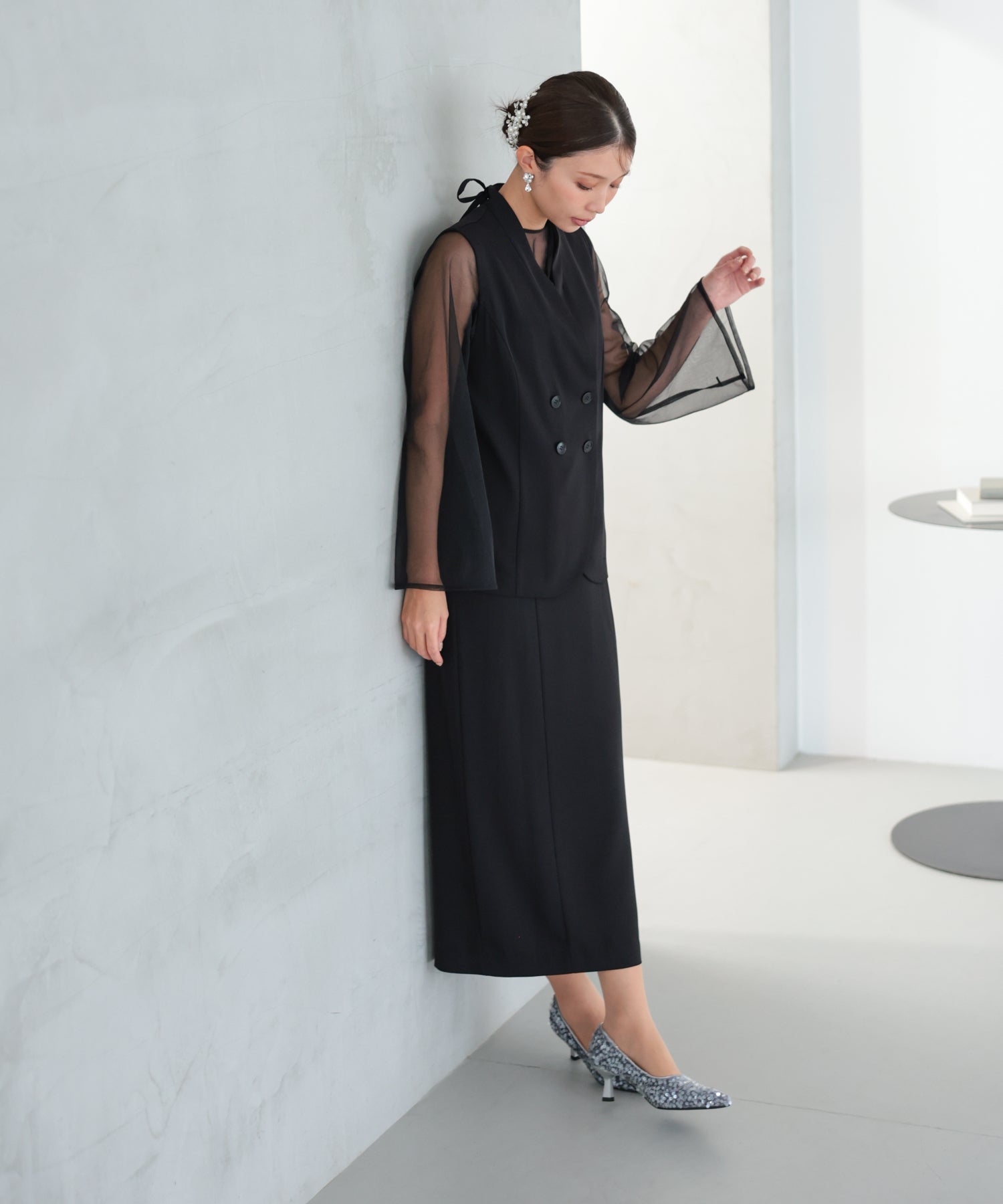 シアーレイヤード2WAYドレスセット/22325283