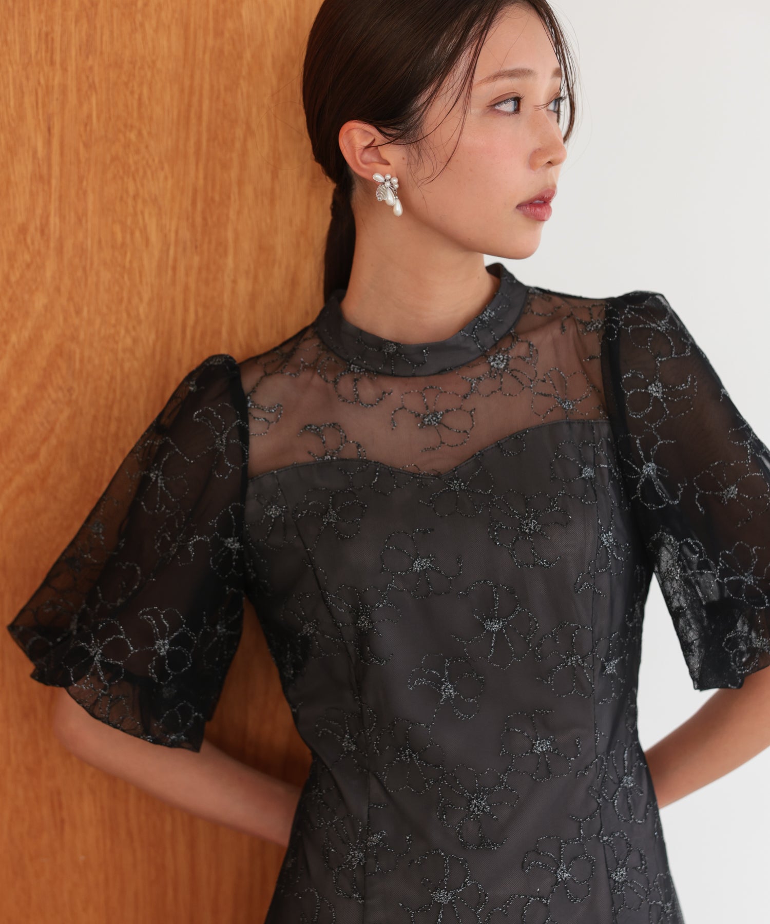 結婚式・お呼ばれドレス｜クラシカルレースフレアドレス/22325281