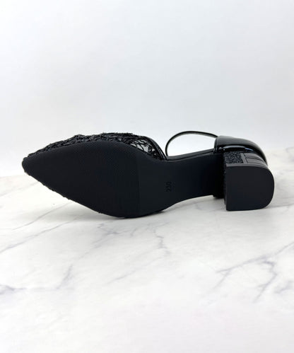 スパングルコール刺繍パンプス/3431