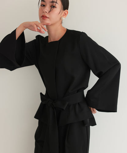 リボンペプラムセットアップスーツ/22125605