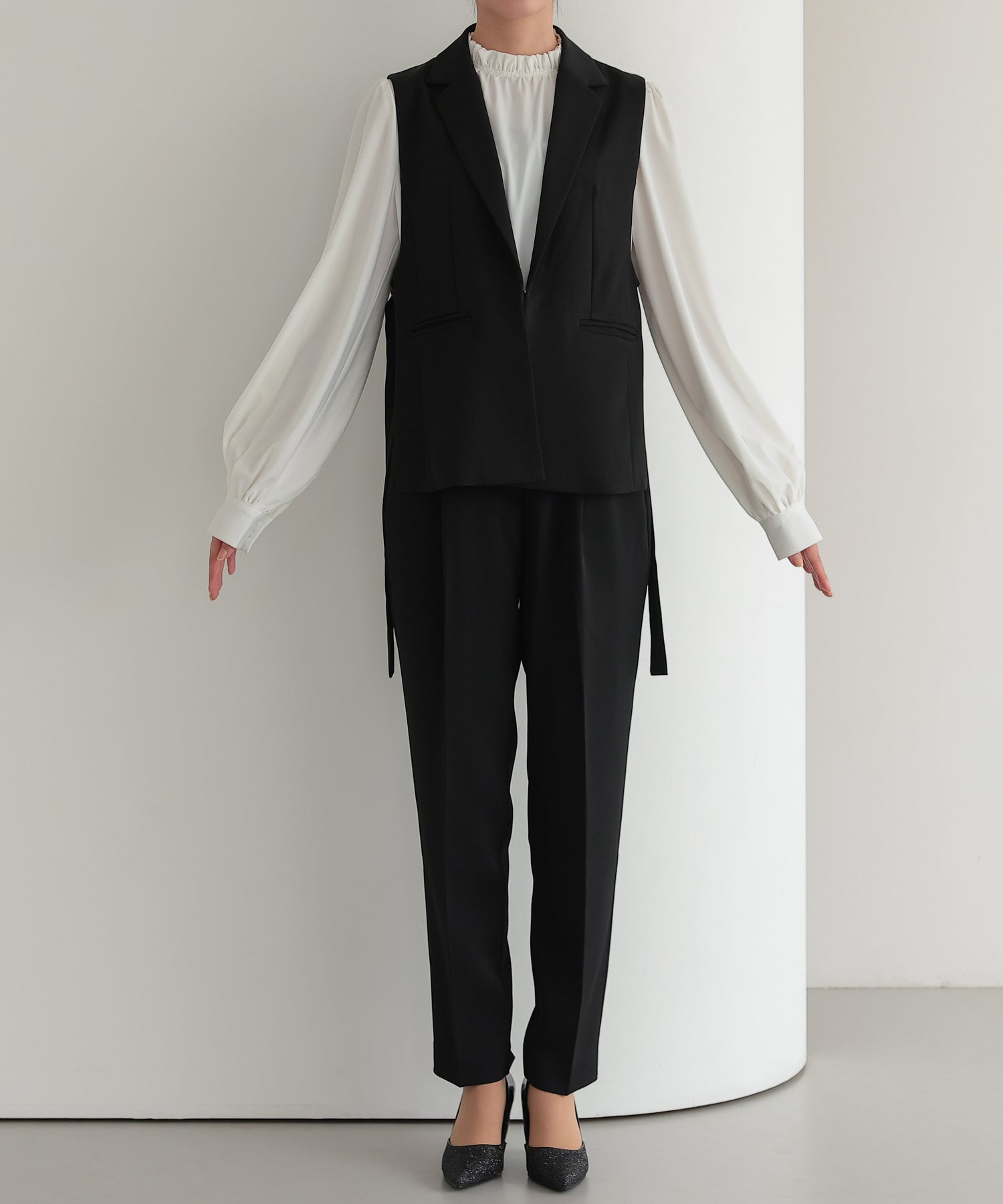 サイドベルトジレセットアップスーツ/22125607