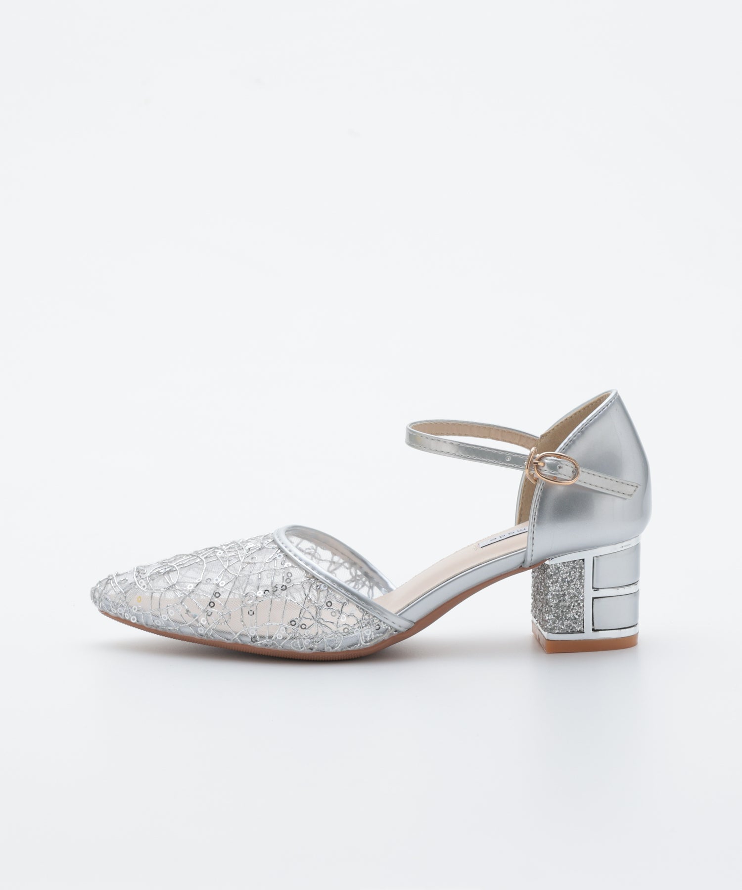 スパングルコール刺繍パンプス/3431