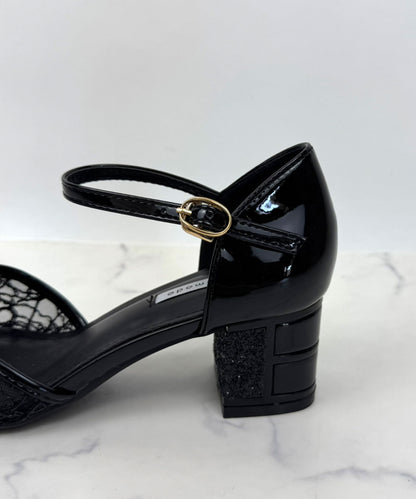 スパングルコール刺繍パンプス/3431