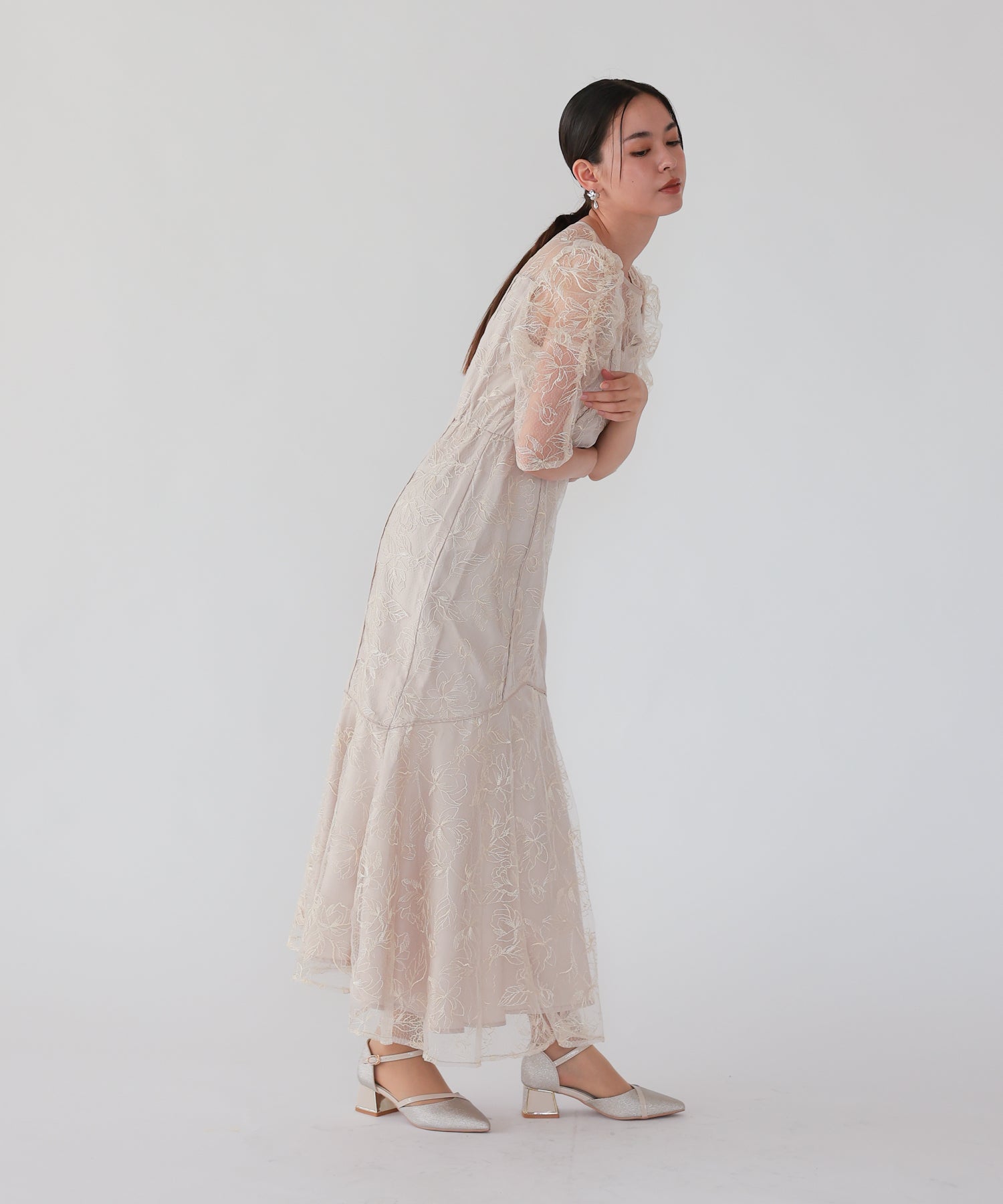 ベージュ/164cm/Mサイズ着用