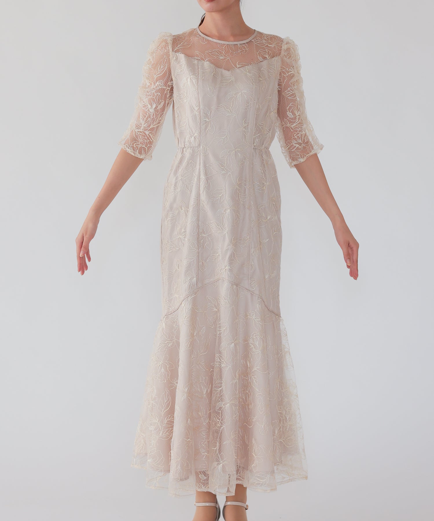 ベージュ/164cm/Mサイズ着用