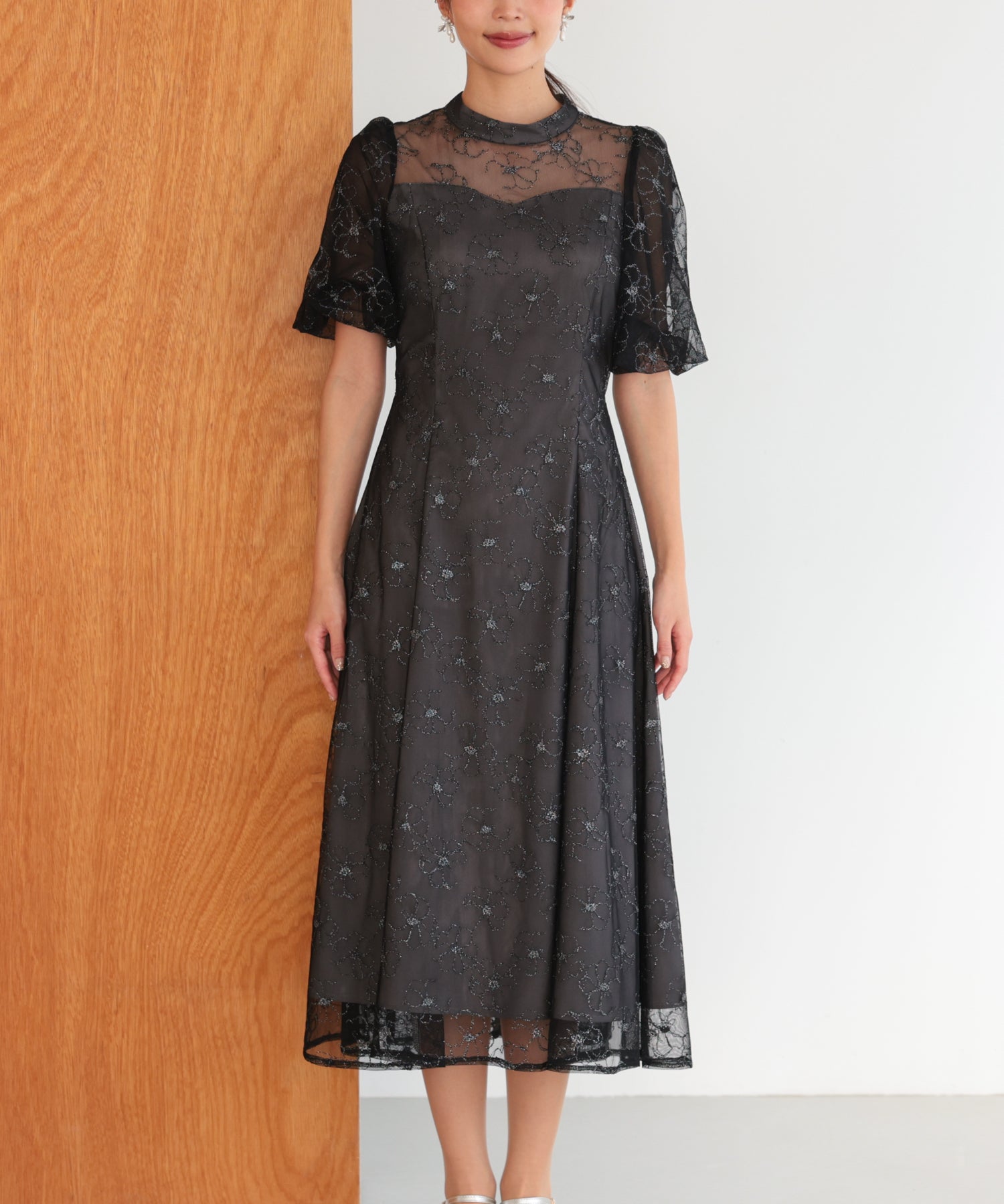 TED BAKER レース装飾フレアドレス 結婚式・お呼ばれドレス｜クラシカルレースフレアドレス/22325281