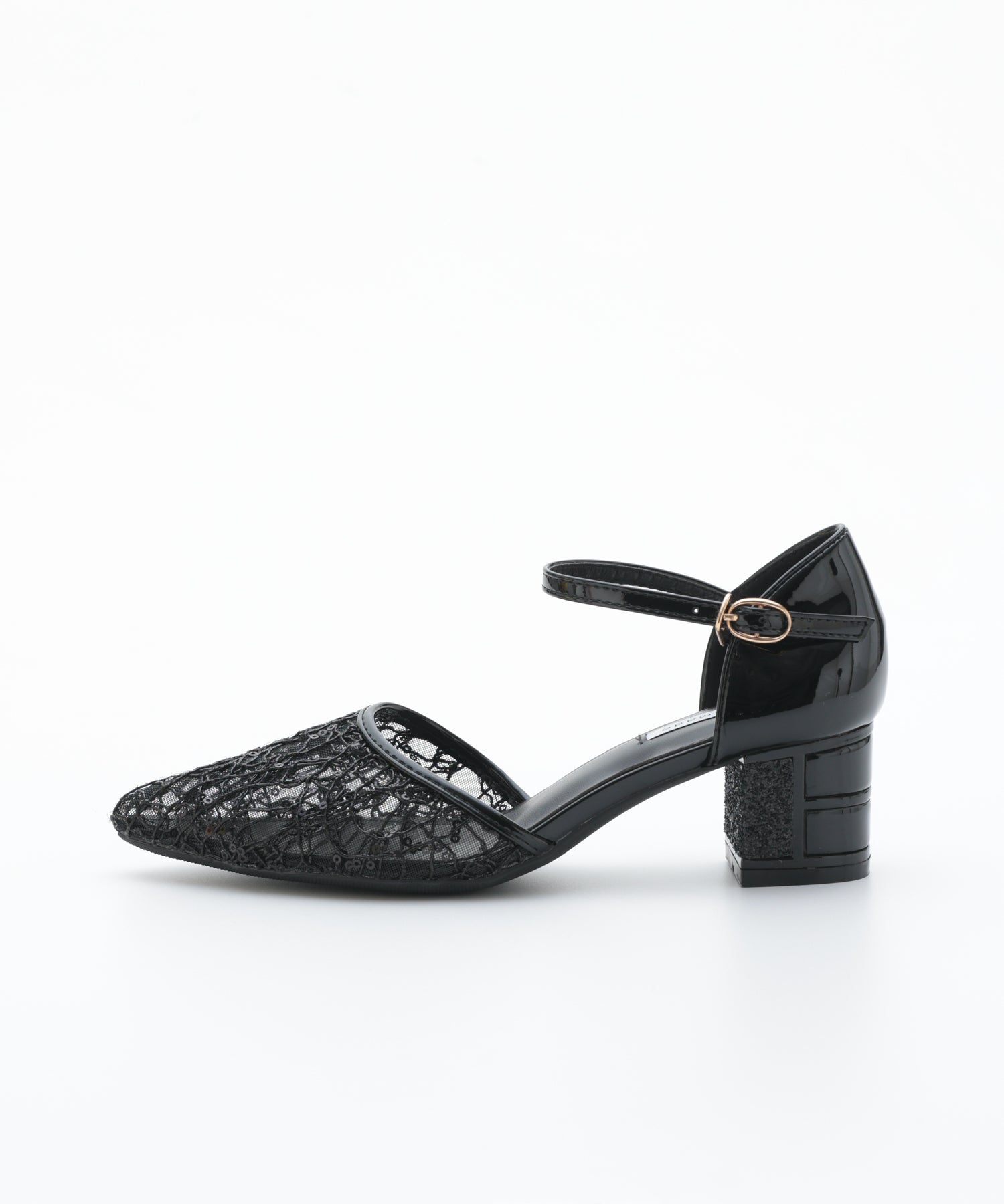 スパングルコール刺繍パンプス/3431