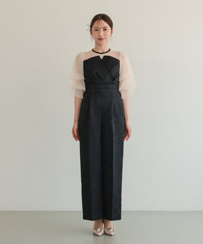 ブラック×ベージュ/163cm/Mサイズ着用