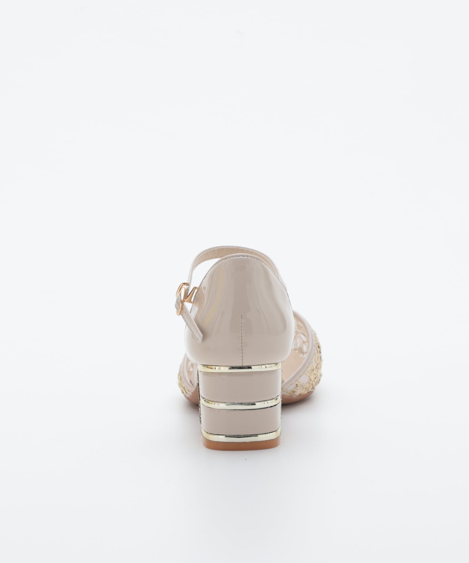 スパングルコール刺繍パンプス/3431