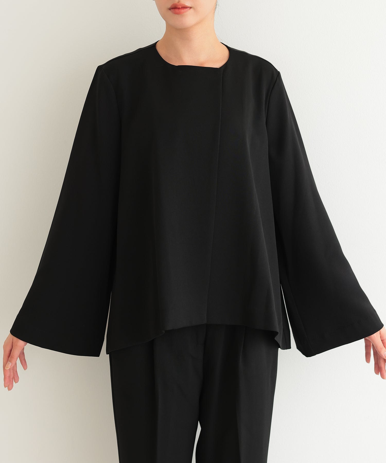 リボンペプラムセットアップスーツ/22125605