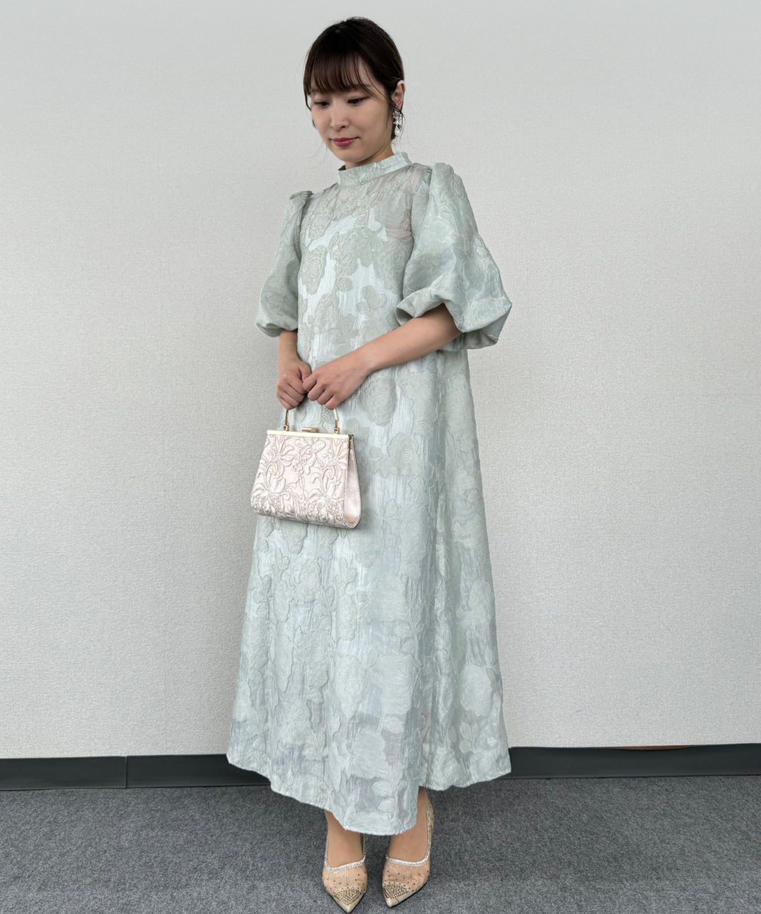 結婚式・お呼ばれドレス｜ボリュームスリーブフレアドレス22324227