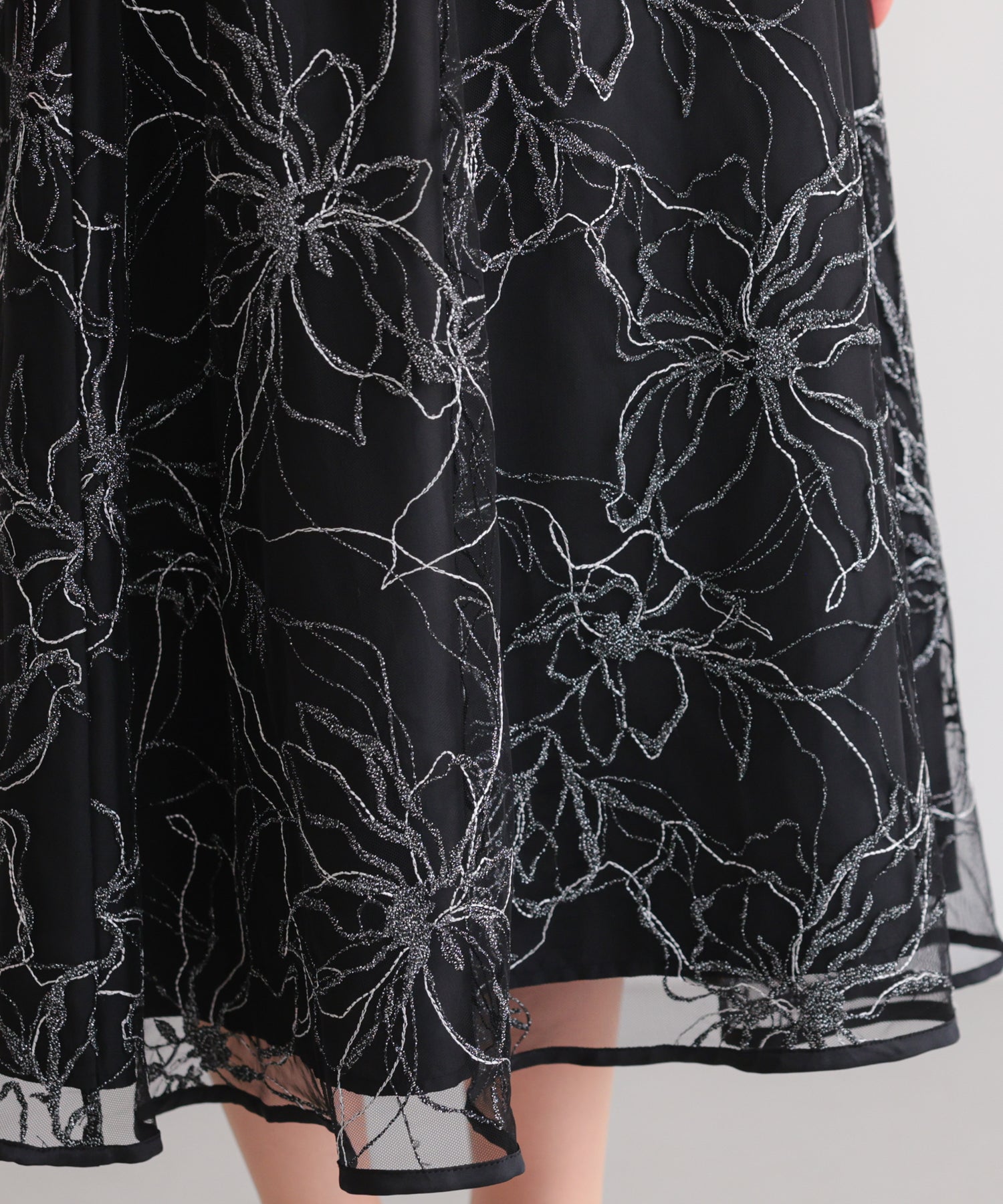 花柄刺繍フレアドレス/22326290