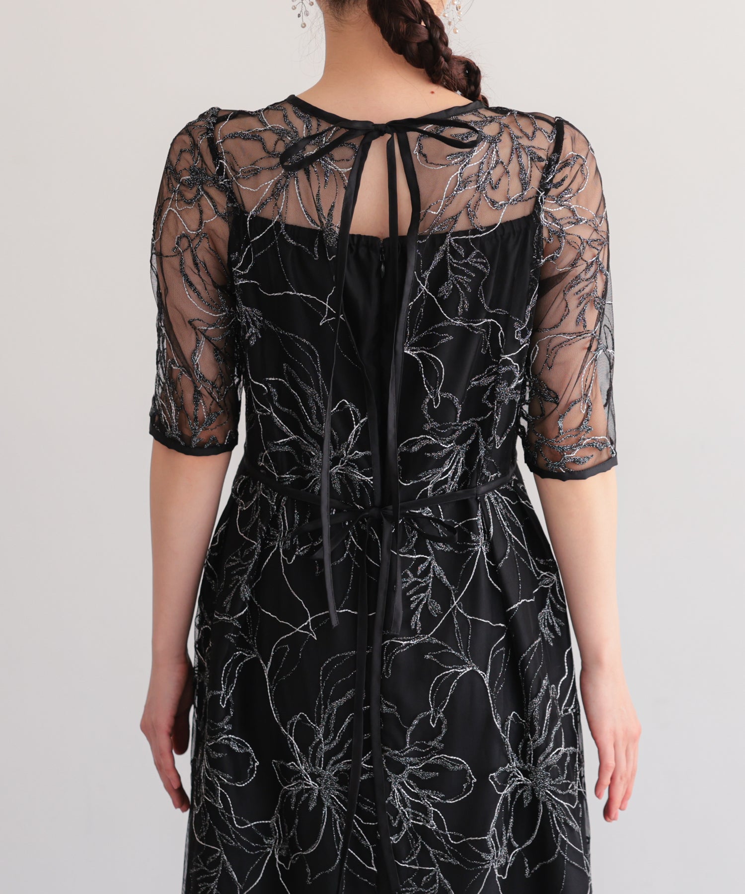 花柄刺繍フレアドレス/22326290