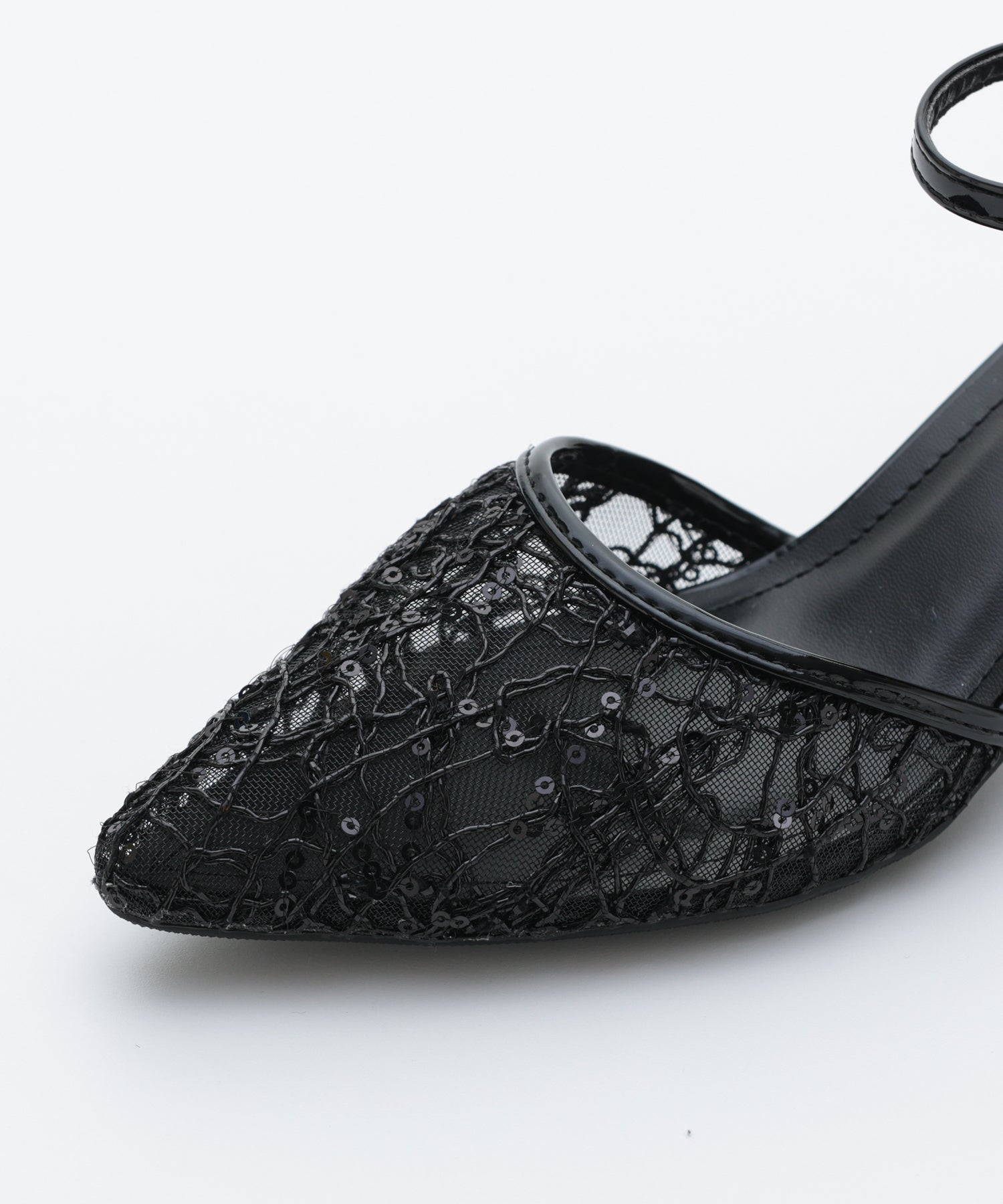 スパングルコール刺繍パンプス/3431