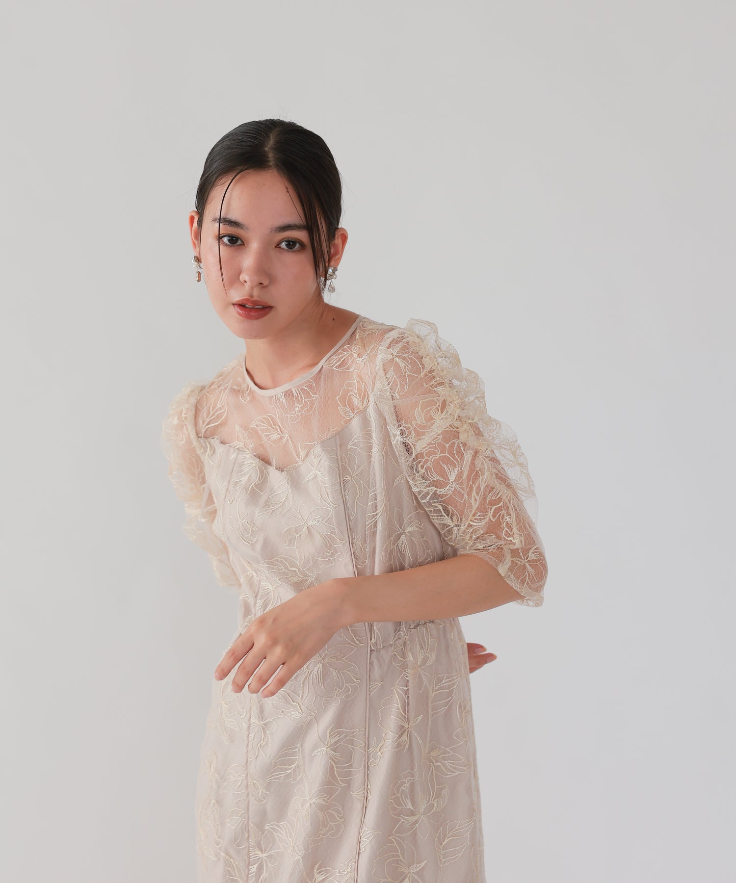 ベージュ/164cm/Mサイズ着用