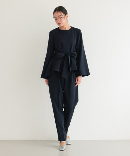 リボンペプラムセットアップスーツ/22125605