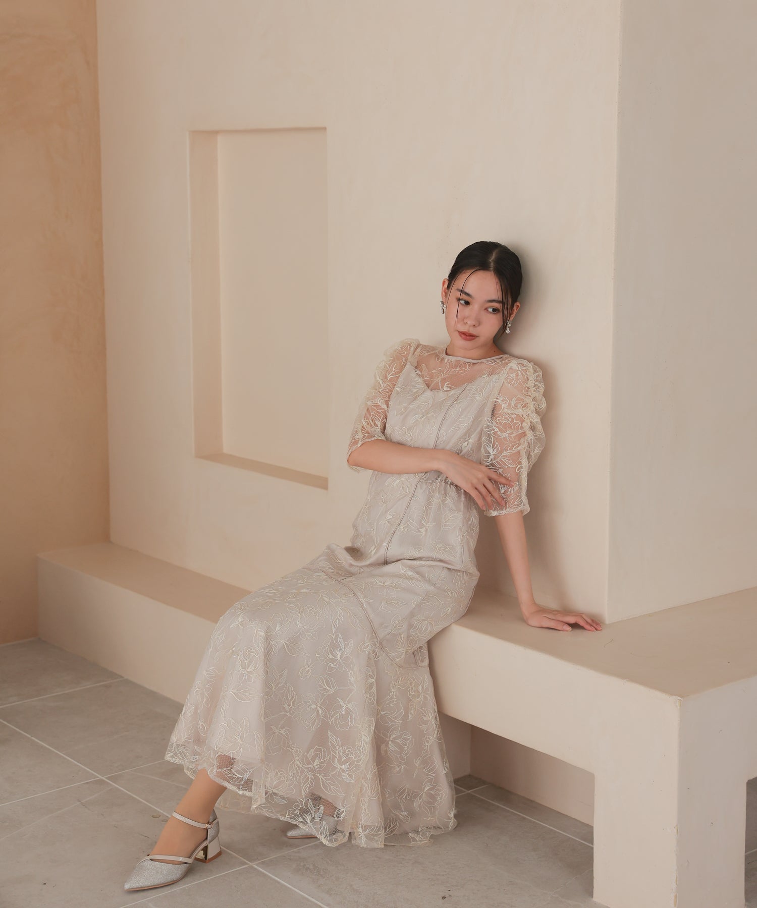 ベージュ/164cm/Mサイズ着用