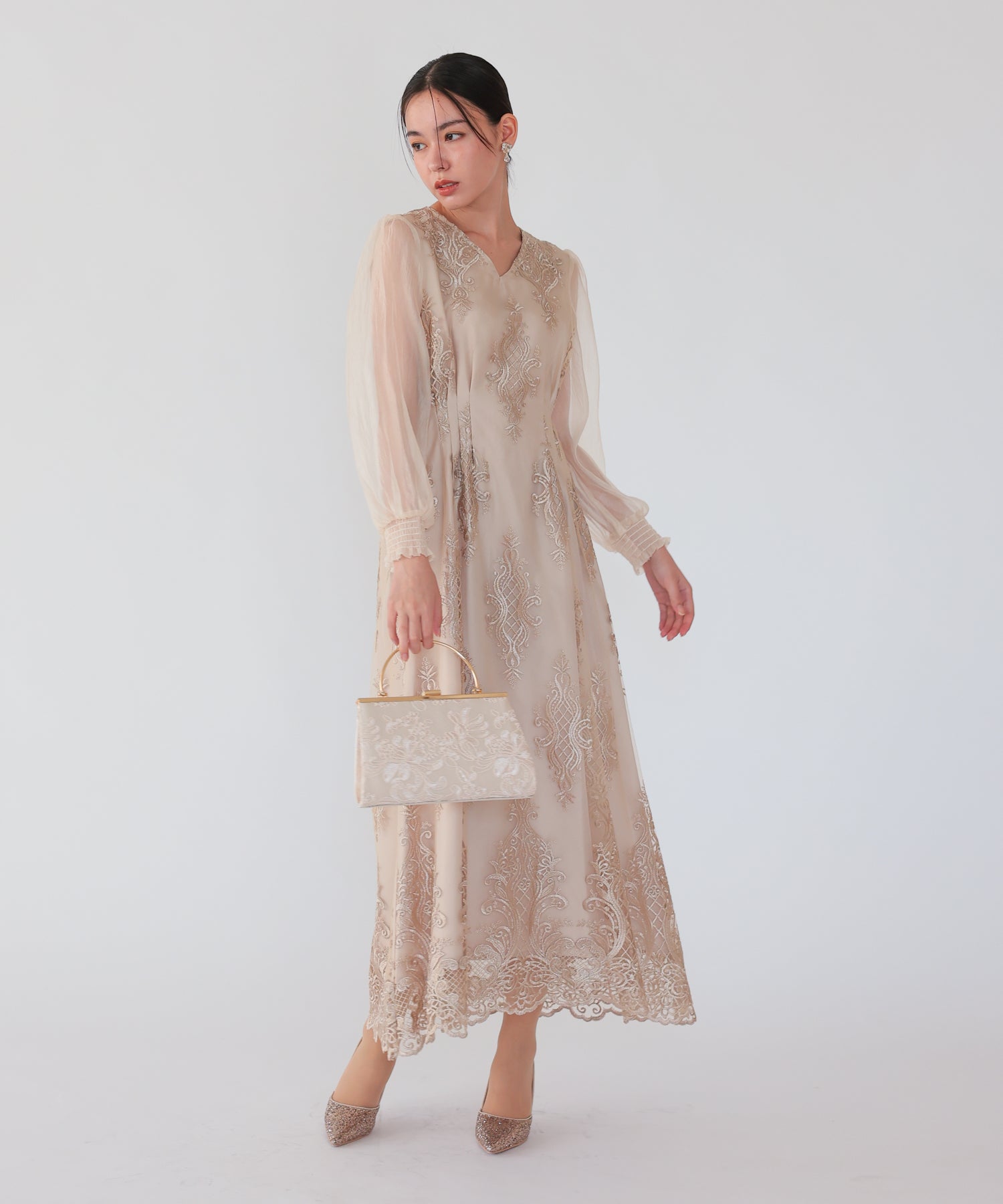 ベージュ/164cm/Mサイズ着用