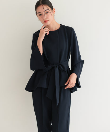 リボンペプラムセットアップスーツ/22125605