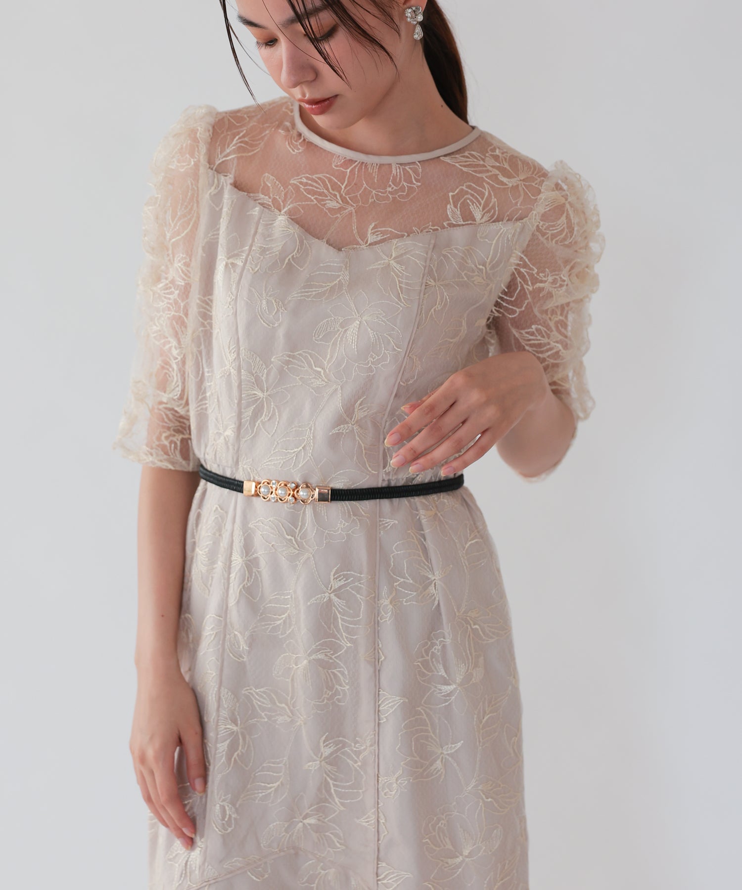 ベージュ/164cm/Mサイズ着用