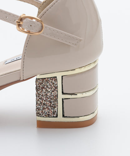 スパングルコール刺繍パンプス/3431