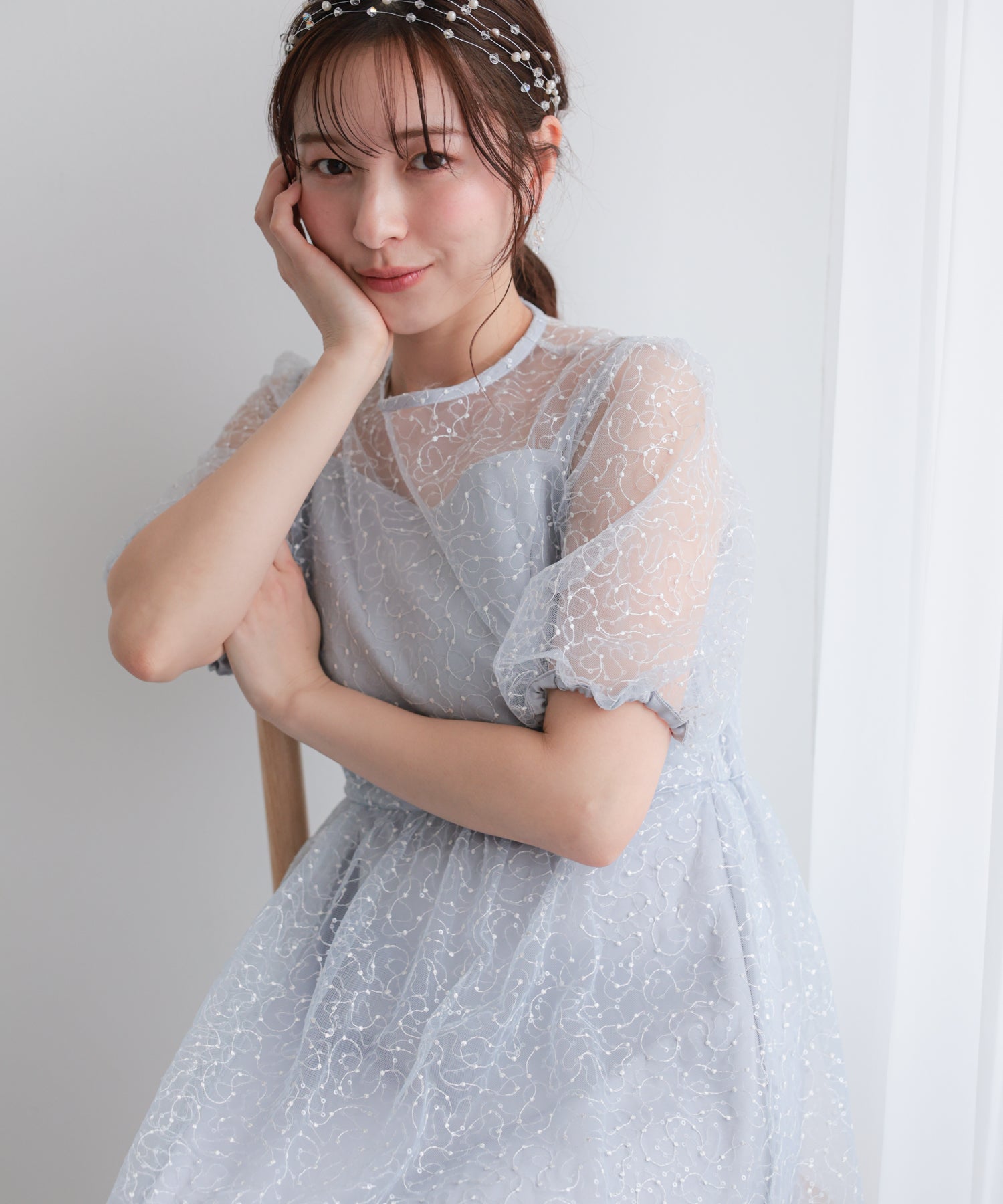 結婚式・お呼ばれドレス｜シアースパンコールロングドレス/22326288