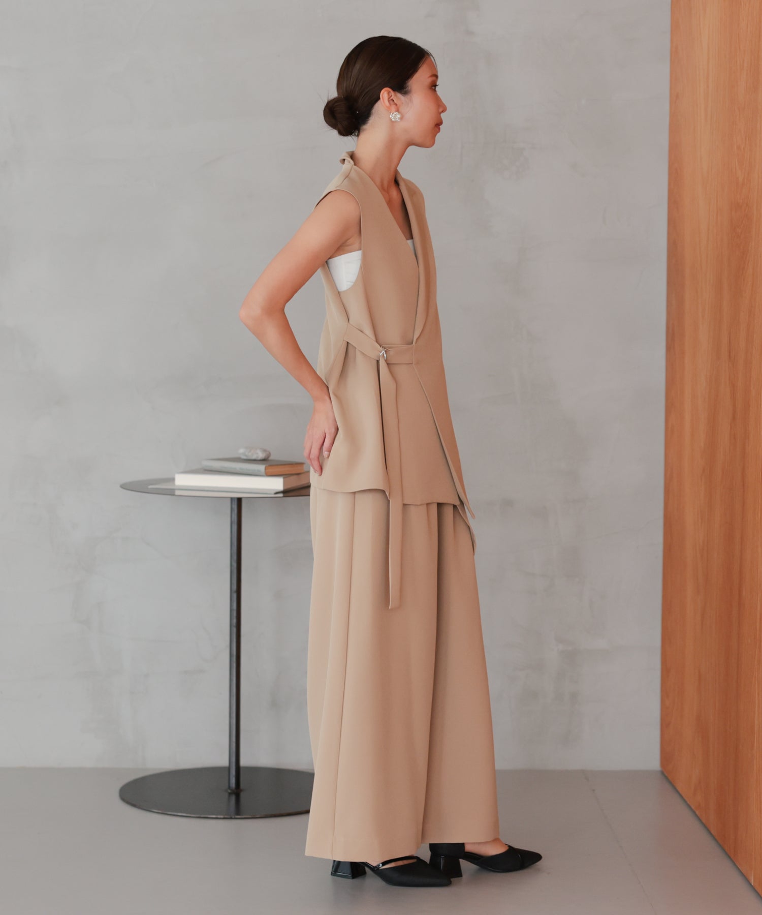 ベージュ/162cm/Mサイズ着用