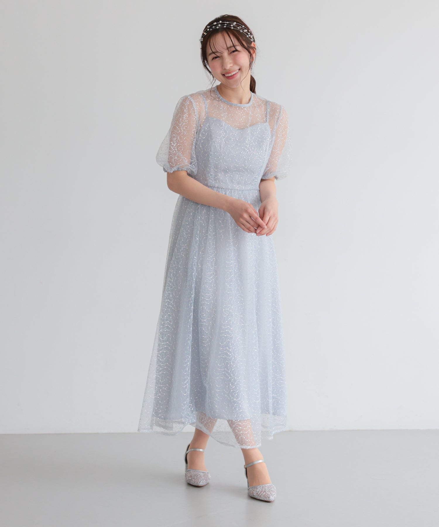 結婚式・お呼ばれドレス｜シアースパンコールロングドレス/22326288