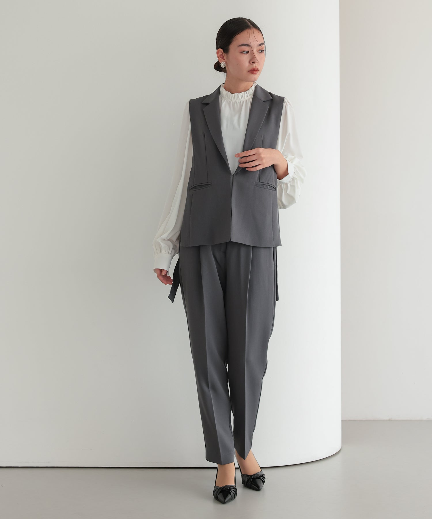 サイドベルトジレセットアップスーツ/22125607