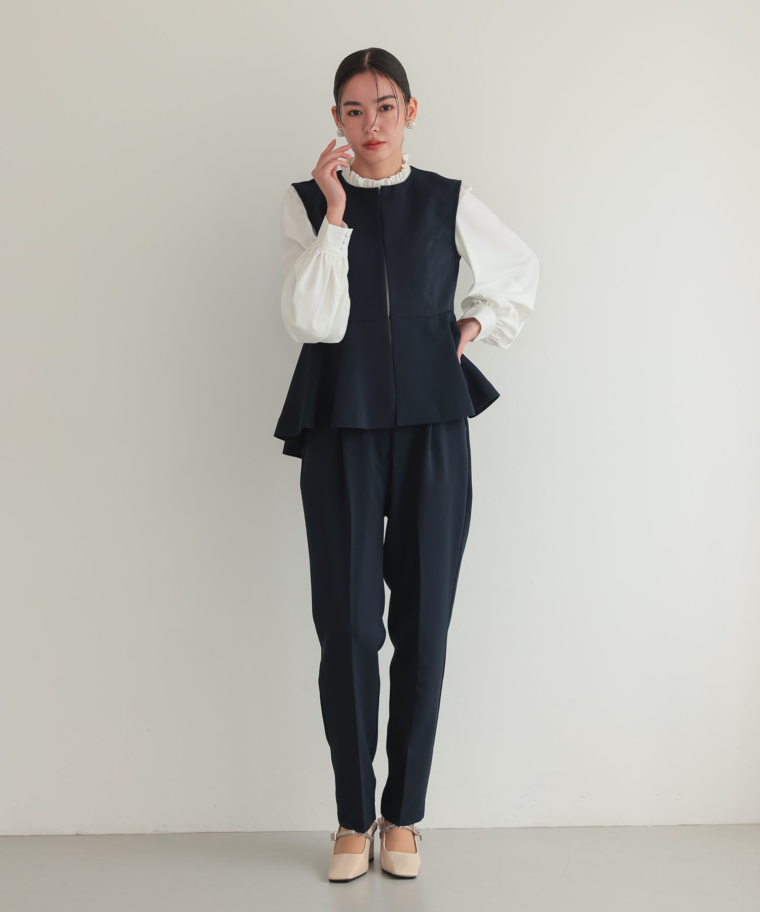 クルーネックベストセットアップスーツ/22125604