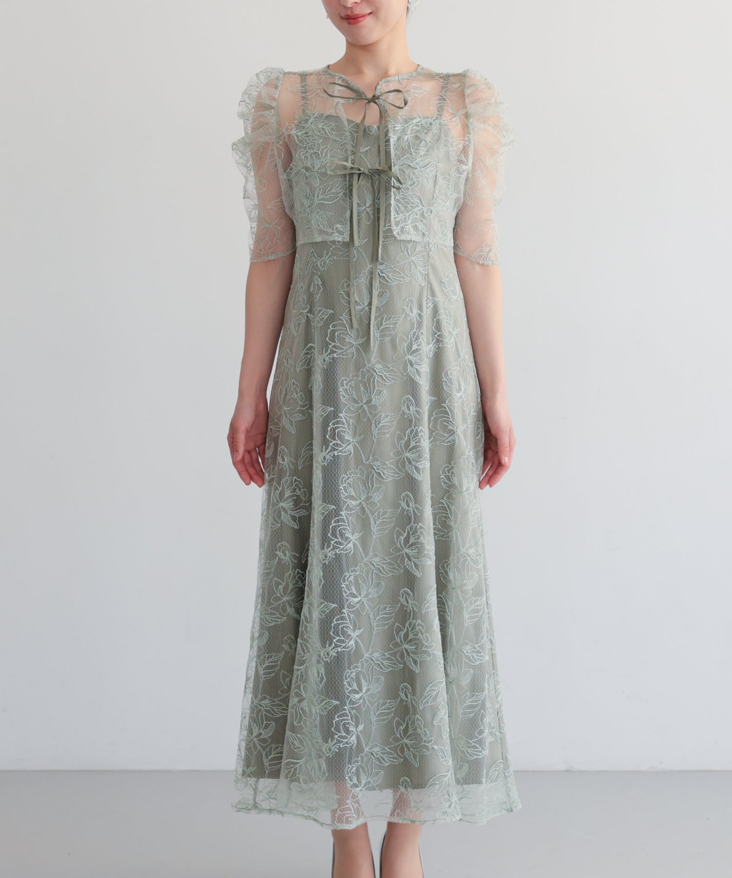 シアーレースボレロセットアップドレス/22325280