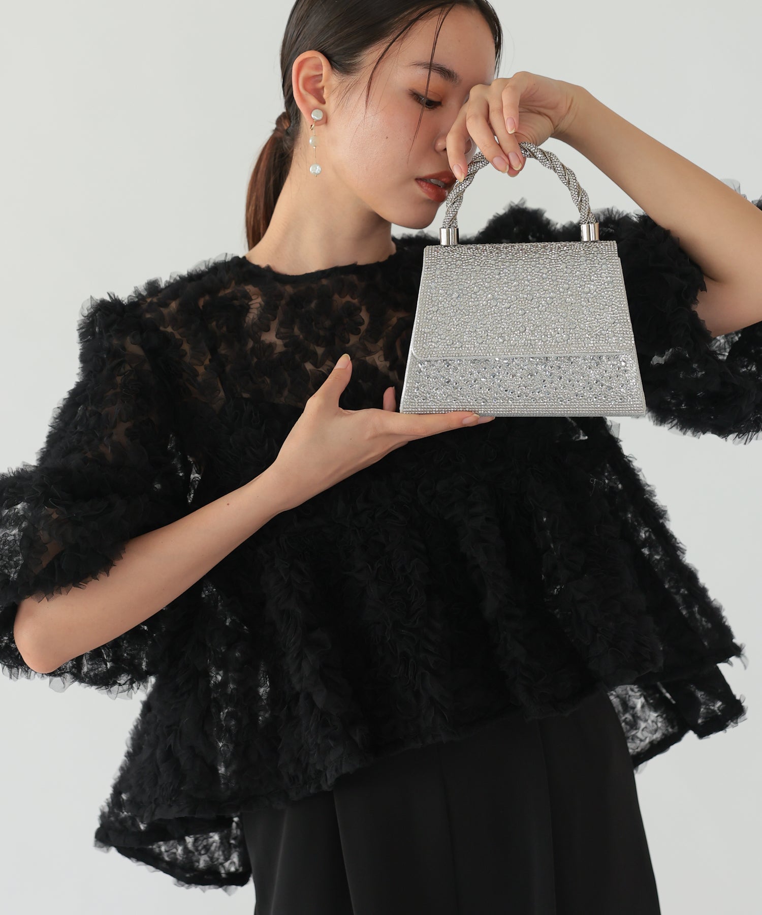 ブラック×ブラック/164cm/Mサイズ着用