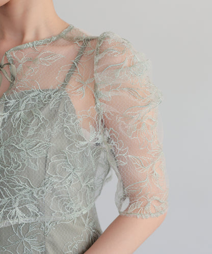 シアーレースボレロセットアップドレス/22325280