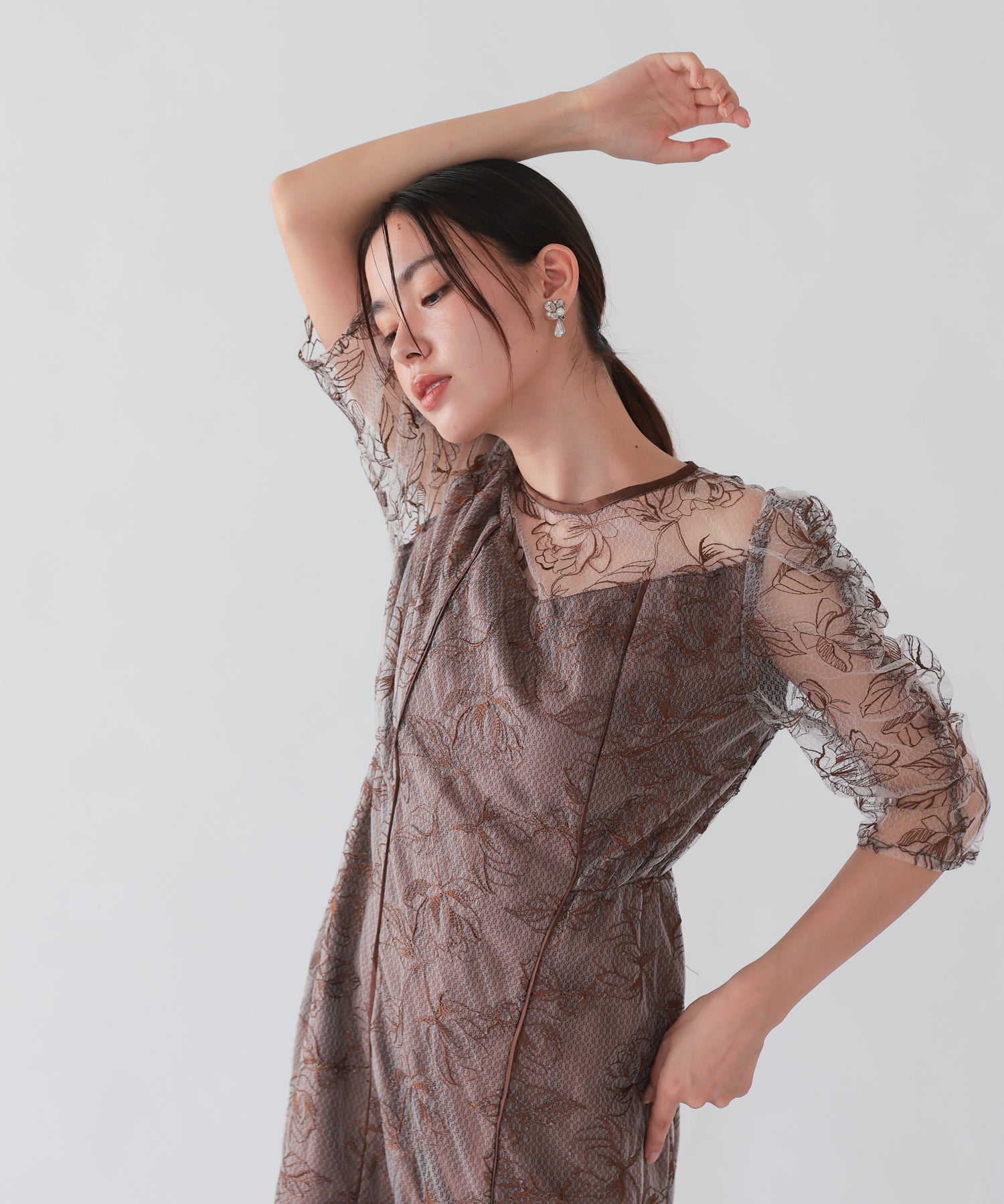 ブラウン/164cm/Mサイズ着用