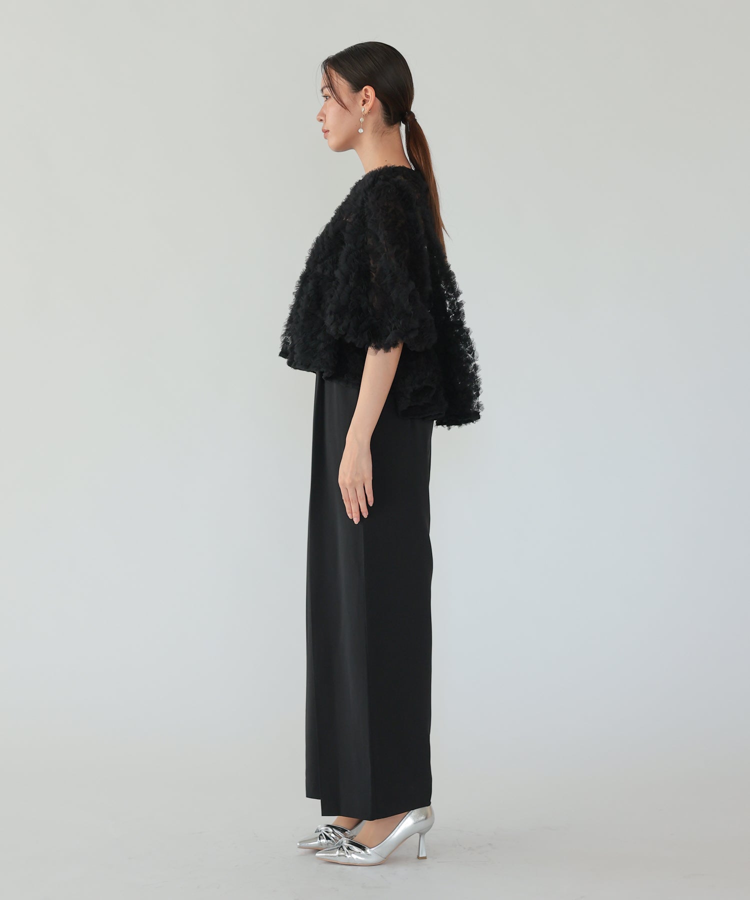 ブラック×ブラック/164cm/Mサイズ着用