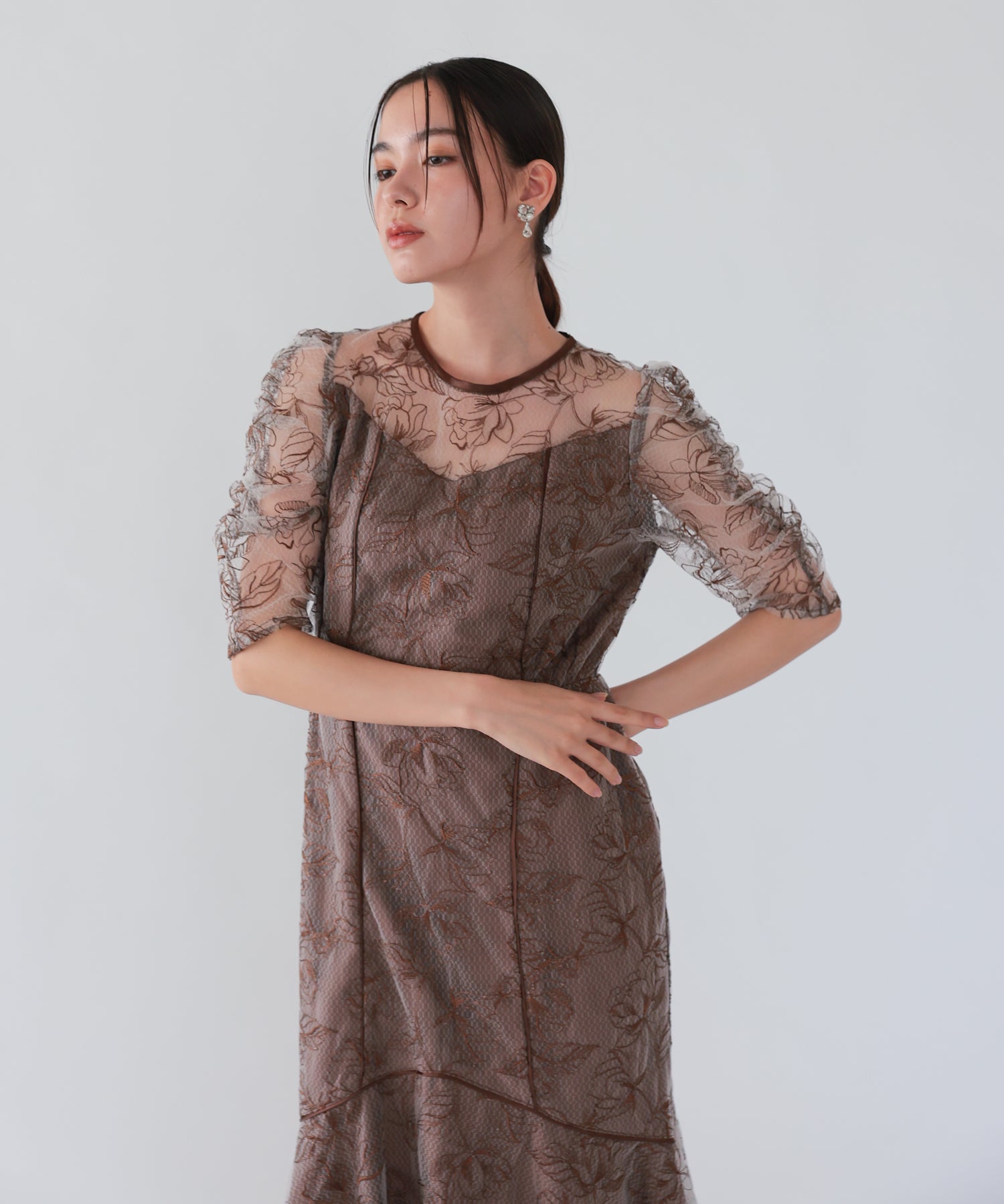 ブラウン/164cm/Mサイズ着用