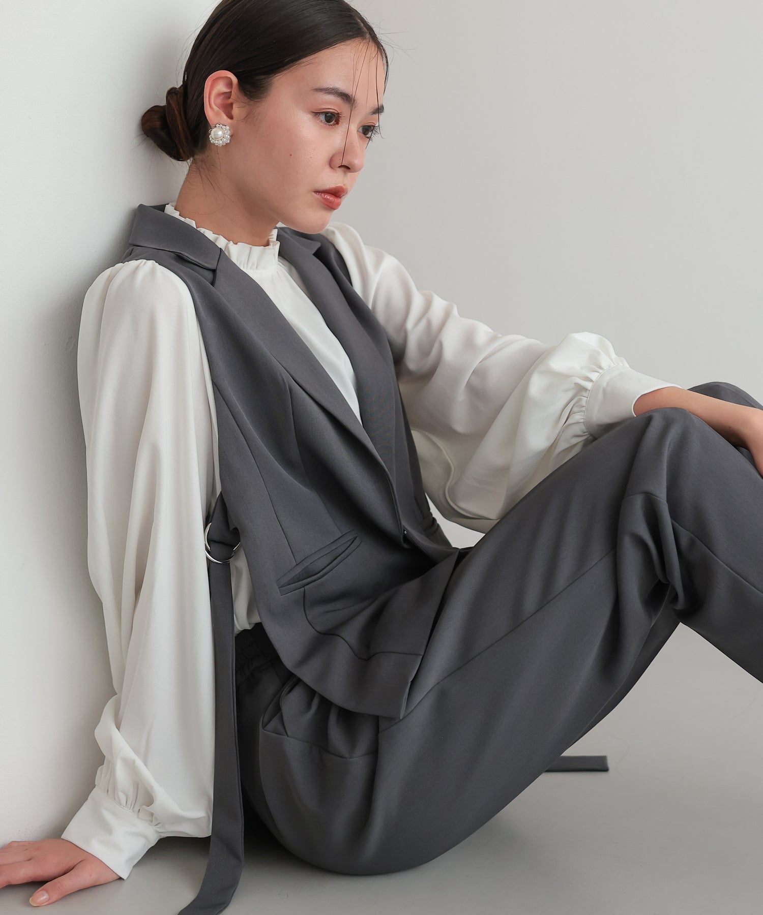 サイドベルトジレセットアップスーツ/22125607