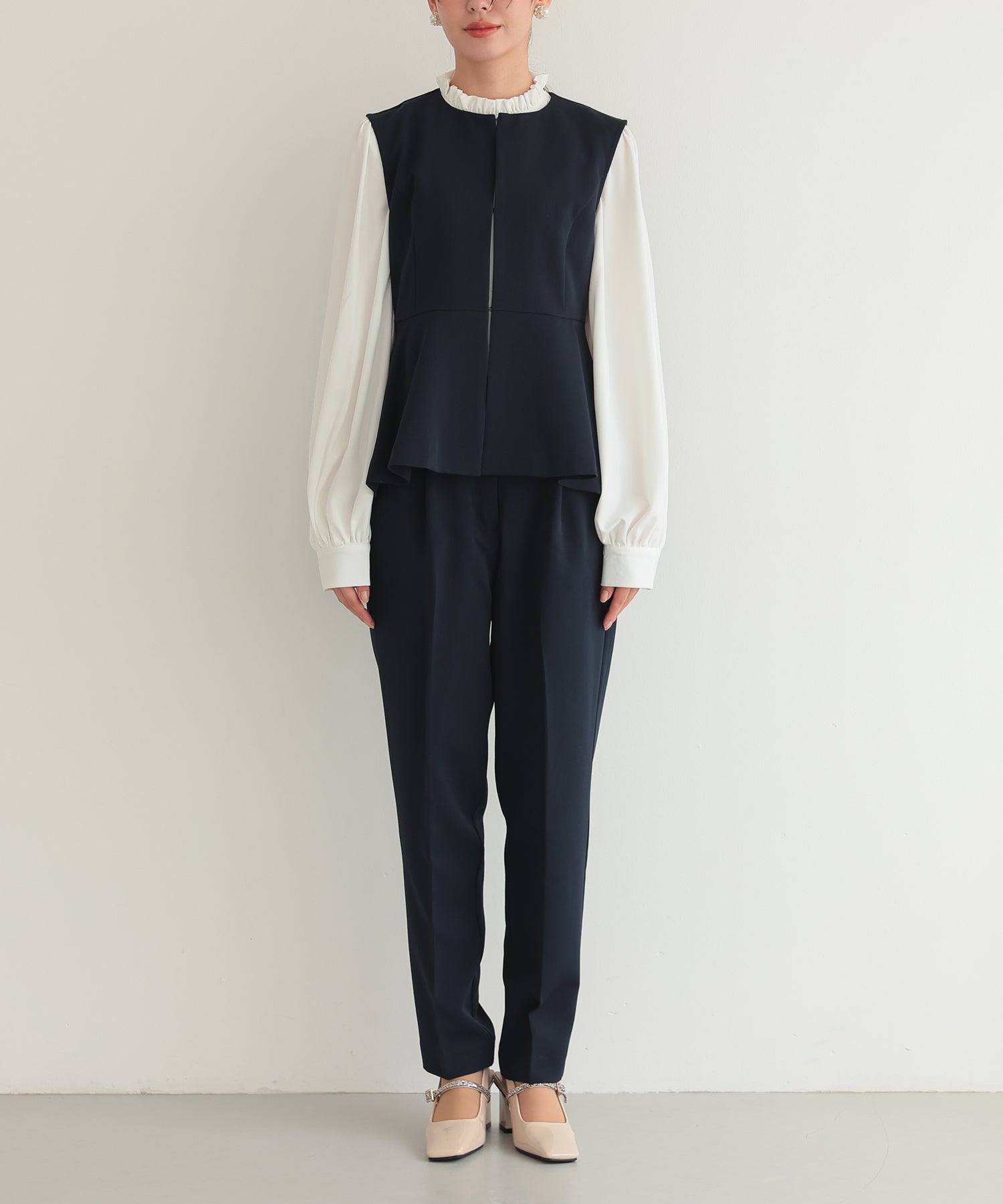 クルーネックベストセットアップスーツ/22125604