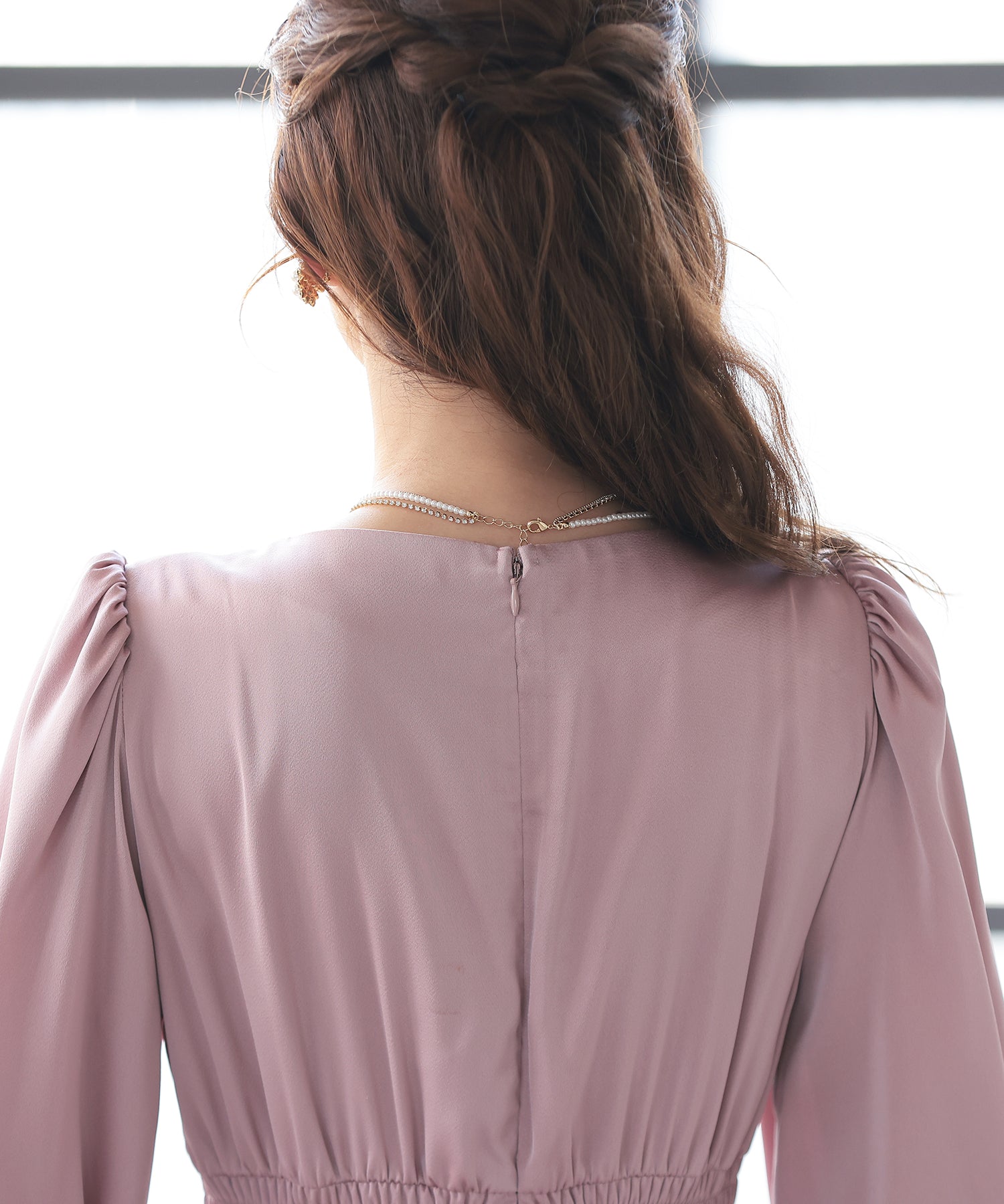 ハートネックロングワンピース/22321149