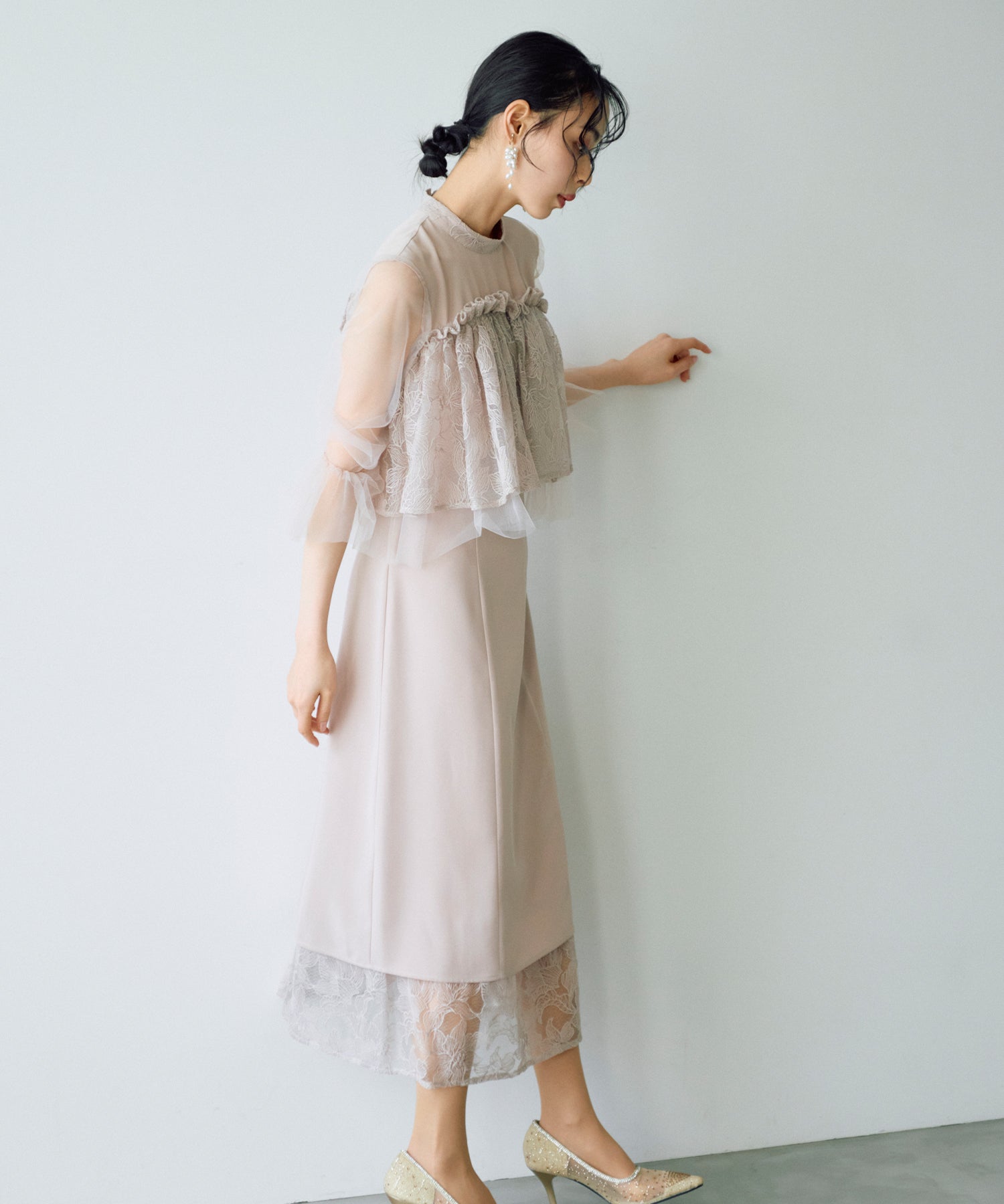 グレージュ/165cm/Mサイズ着用