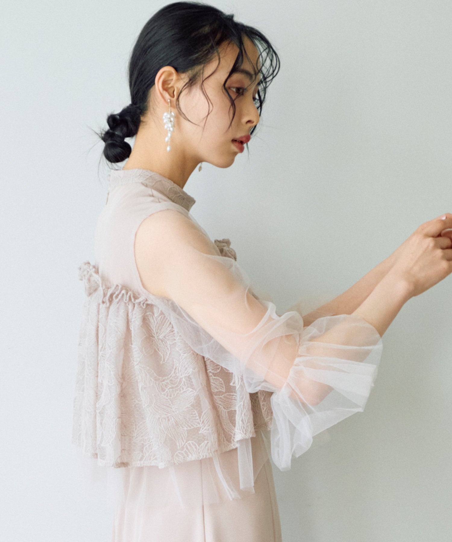 グレージュ/165cm/Mサイズ着用