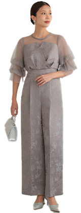 レースジャガードオールインワンドレス/22325282