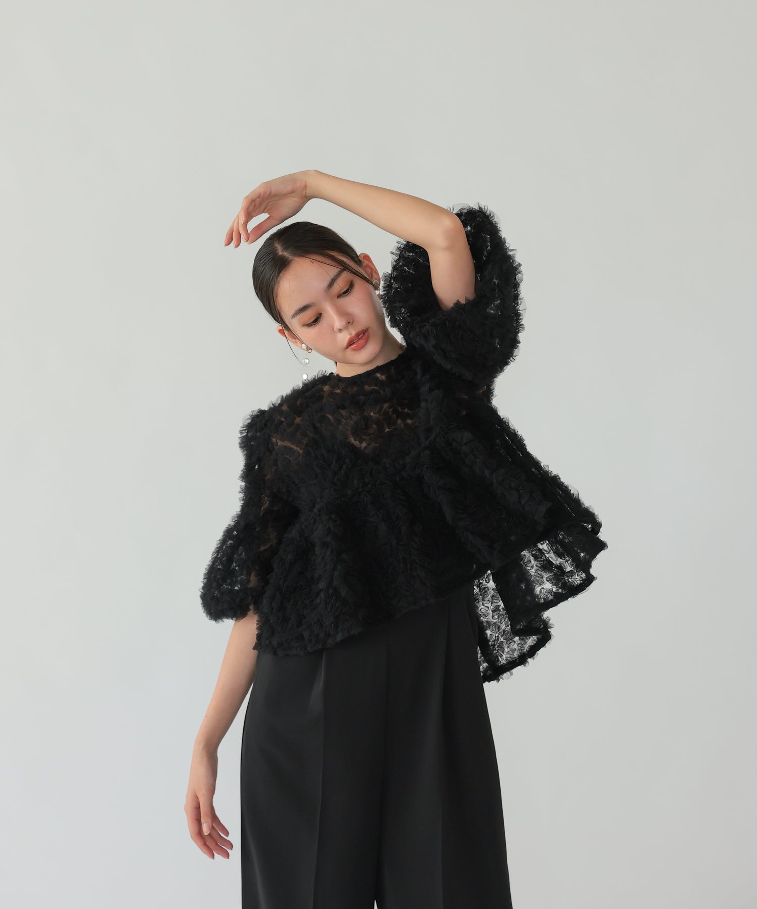 ブラック×ブラック/164cm/Mサイズ着用